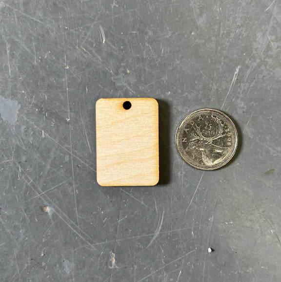 Small Wooden Tile with Hole (500 qty)